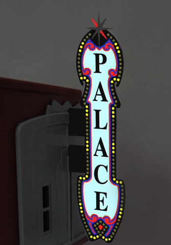 5981 - Vertical Theater Marquee Sign